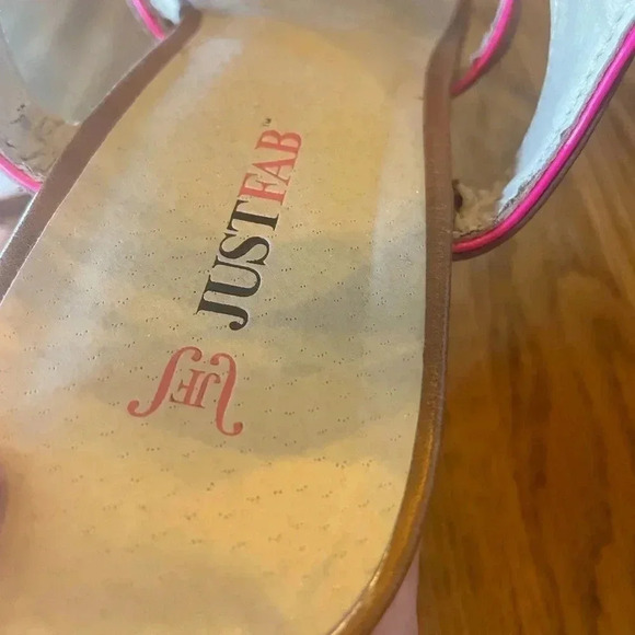 Just Fab cork wedges pink and tan Size 9 GUC! Bin A - Picture 6 of 9